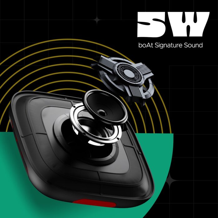 boAt Stone 190 Pro | Portable Bluetooth Speaker with 5W boAt Signature Sound, 12 Hours Playback, TWS Functionality - Image 2