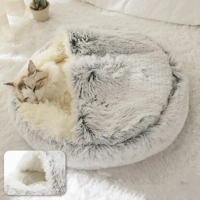 2-in-1 Soft Plush Pet Bed - Image 10