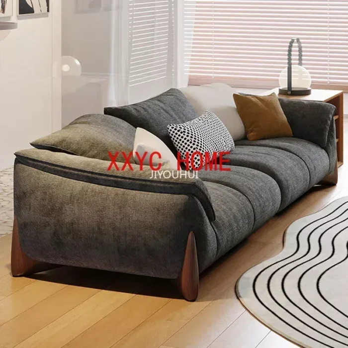 Living Room Lazy Sofa Puffs Luxury New In Foam Sponge Couch King Size Frosted Technology Cloth Canape Bedroom Furniture - Image 2