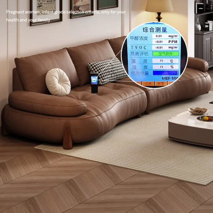 Nordic Leather Living Room Sofas Lazy Office Recliner Minimalist Accent Sofas Relaxing Decor Filling Divano Trendy Furniture - Image 6