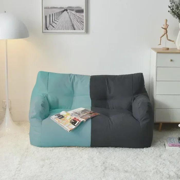 Double Simple Small Sofa Bean Bag Sofa Lazy Balcony Bedroom Living Room Children's Simple Tatami Double Seat Chaise Longue - Image 5
