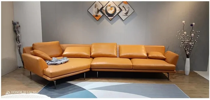 Modern Design Microfiber Fabric Corner Couch Sofa L Shape Design Modern Sofa Set Furniture Used Office Sofa - Image 5