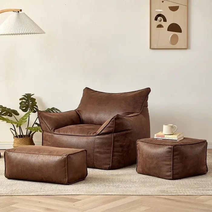 Beanbag Lazy Sofa Household Modern Morrocco Retro Style Home Single Lazy Sofa Living Room Balcony Single Simple Leisure Chairs