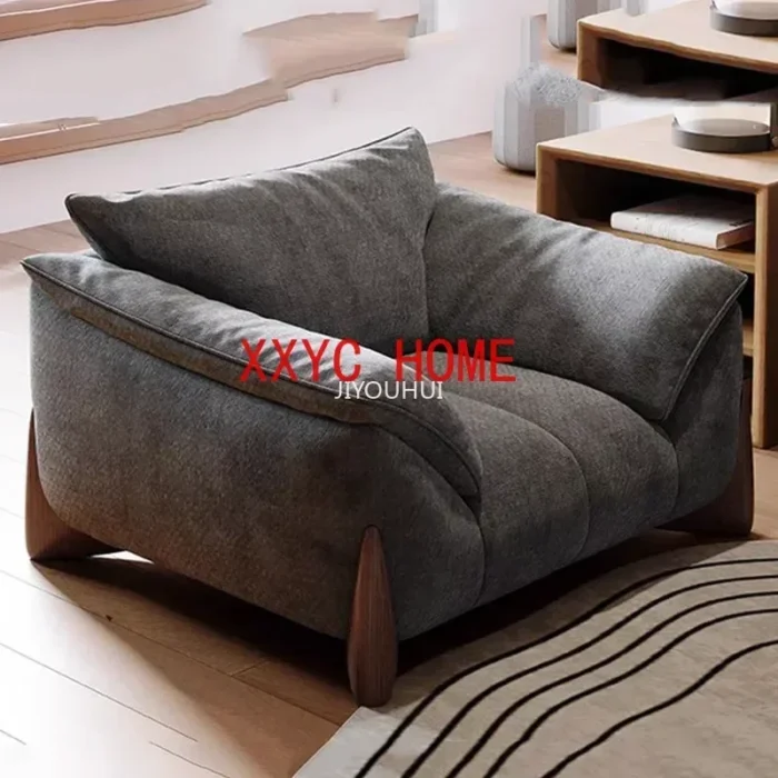 Living Room Lazy Sofa Puffs Luxury New In Foam Sponge Couch King Size Frosted Technology Cloth Canape Bedroom Furniture - Image 3