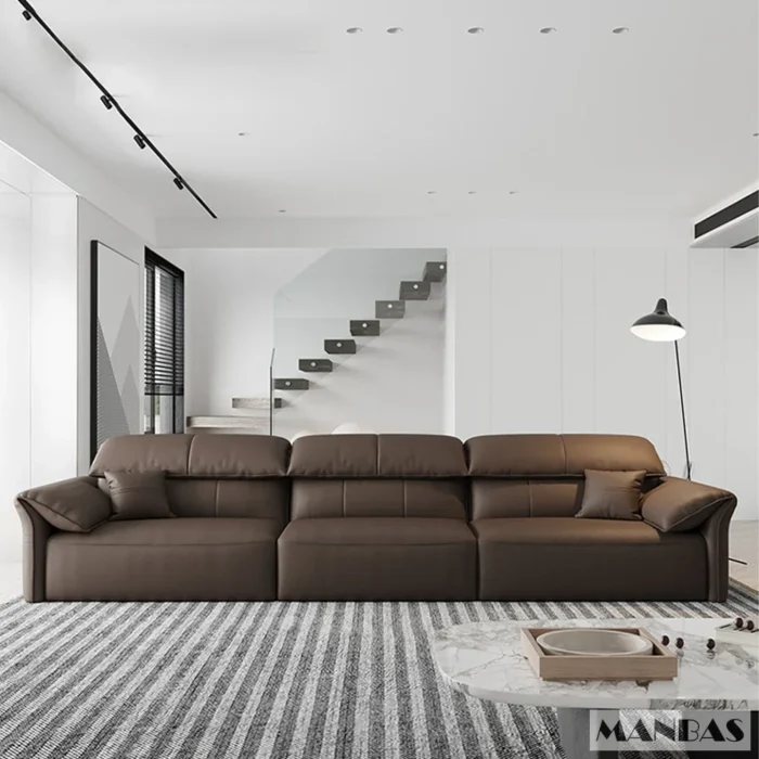 Linlamlim Electric Sofa Convertible for Cinema Living Room | Genuine Leather Electric Multifunction Sofa Bed | Folding Sofa Beds - Image 3