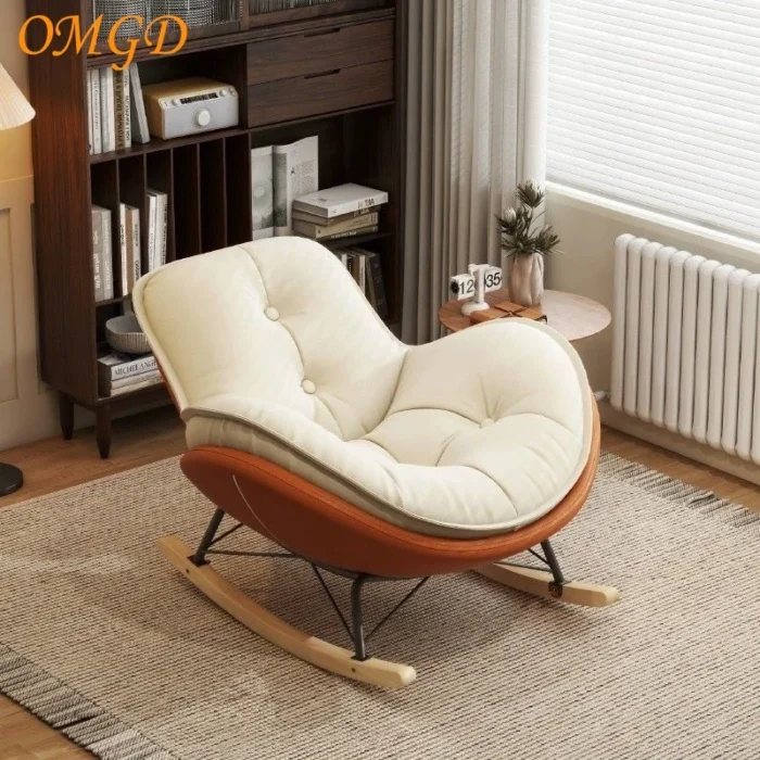 Penguin Rocking Chair Recliner Modern Balcony Home Leisure Chair Single Living Room Light Luxury Leisure Lazy Sofa Rocking Chair - Image 2