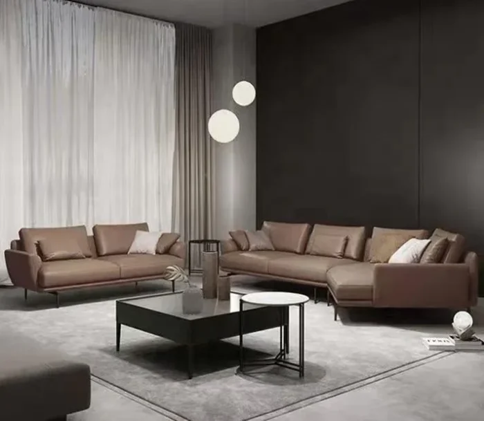 Modern Design Microfiber Fabric Corner Couch Sofa L Shape Design Modern Sofa Set Furniture Used Office Sofa - Image 3