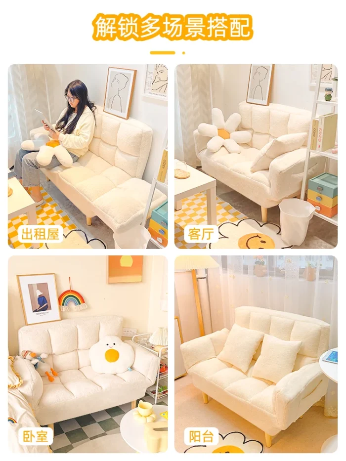 Living Room Sofas Lazy Sofa Chair Sofa Bed for Small Apartment Rental Housing Living Room Furniture - Image 3