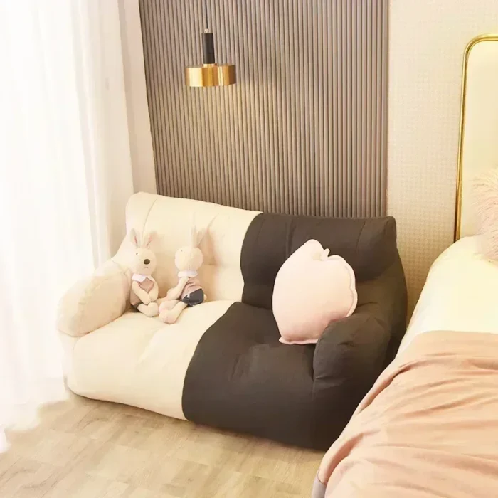 Double Simple Small Sofa Bean Bag Sofa Lazy Balcony Bedroom Living Room Children's Simple Tatami Double Seat Chaise Longue
