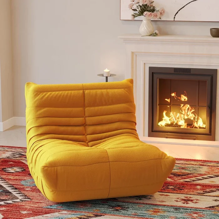 Caterpillar Single Sofa Lazy Couch Tatami Living Room Bedroom Lovely Leisure Single Chair Reading Chair Balcony Rocking Chair - Image 2