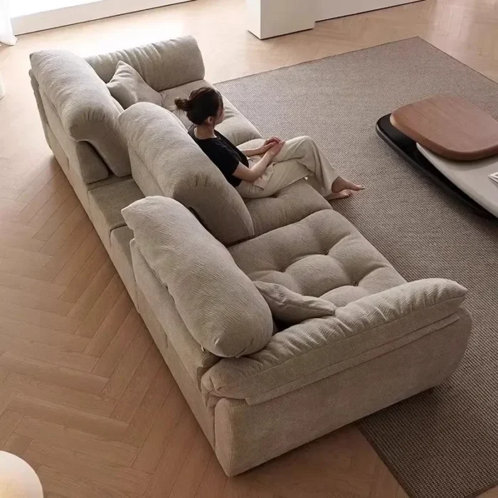 Nordic Style Minimalistic Sofa Waterproof Elegant Wooden Chaise Lounge Sofas Living Room Modern Meuble Salon Furniture Home - Image 2