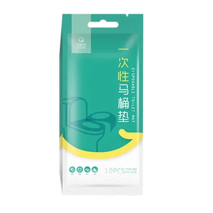 10pcs/lot Disposable Paper Toilet Seat Cover Protector Camping Travel Hygienic Toilet Mat Pad Cushion Bathroom Supplies Set - Image 2