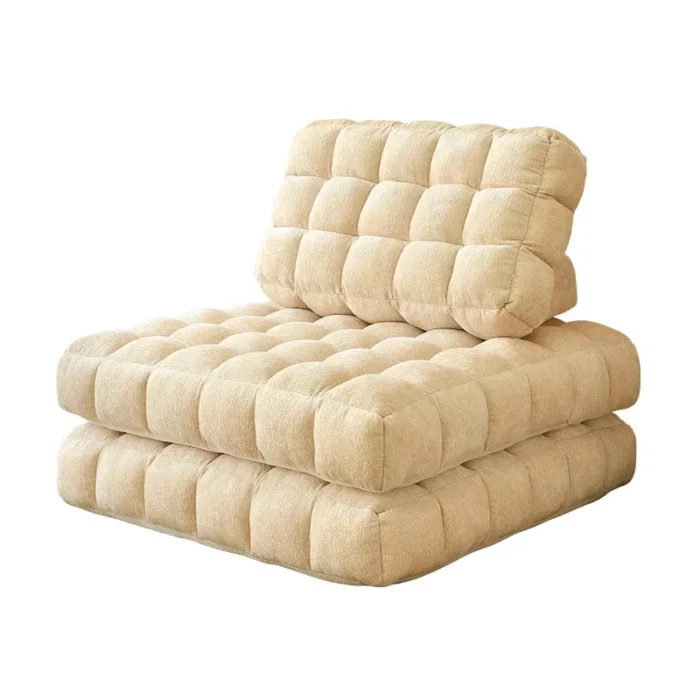 Living Room Furniture Single Sofa Tatami Cream Style Fabric Home Single Living Room Combination Square Module Sofa Muebles - Image 4