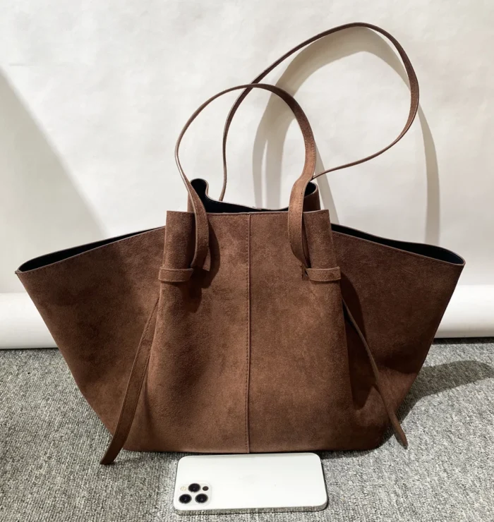 Faux Suede Tote Bags For Women Luxury Designer Handbags Purses 2025 New In Vintage Large Capacity Shoulder Original Brand Bag