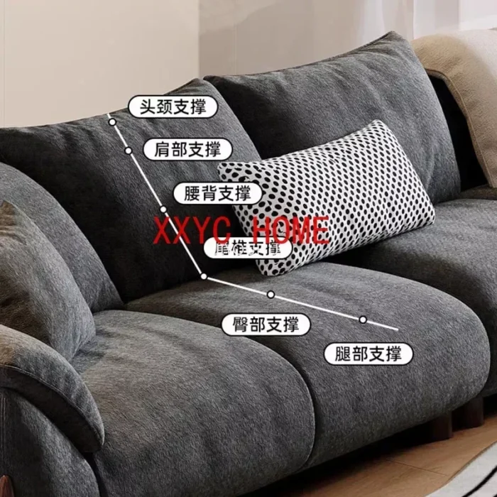Living Room Lazy Sofa Puffs Luxury New In Foam Sponge Couch King Size Frosted Technology Cloth Canape Bedroom Furniture - Image 4