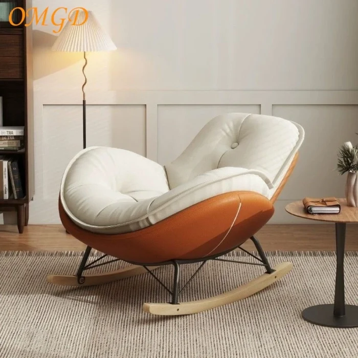 Penguin Rocking Chair Recliner Modern Balcony Home Leisure Chair Single Living Room Light Luxury Leisure Lazy Sofa Rocking Chair - Image 4
