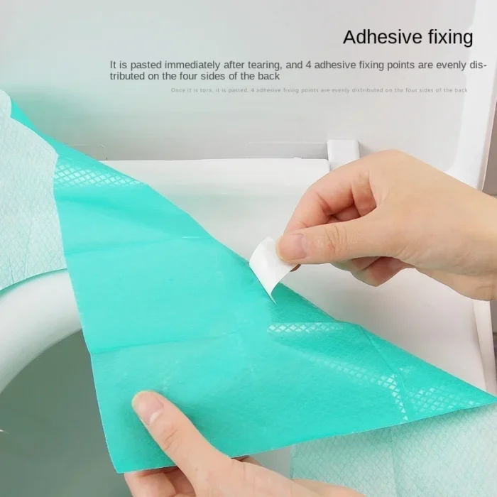 10pcs/lot Disposable Paper Toilet Seat Cover Protector Camping Travel Hygienic Toilet Mat Pad Cushion Bathroom Supplies Set - Image 4