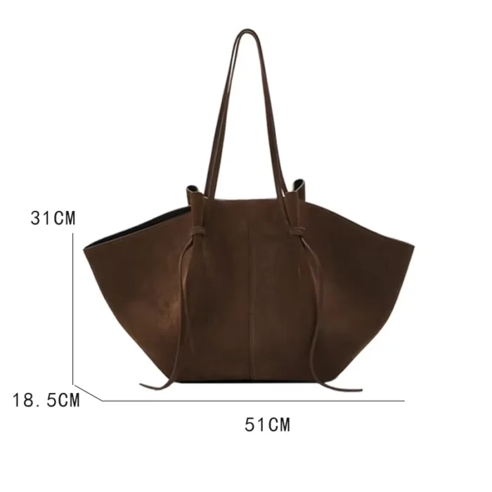 Faux Suede Tote Bags For Women Luxury Designer Handbags Purses 2025 New In Vintage Large Capacity Shoulder Original Brand Bag - Image 4