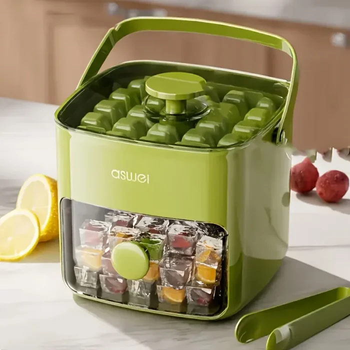 Extra-Large 48-Ice Cube Maker with Easy Glide Double Layer Food-Grade Tray for Refrigerator Perfect for Whiskey & Cocktails - Image 3
