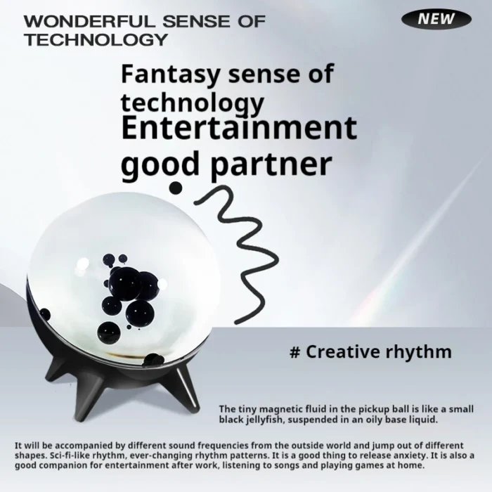 Frekvens-Magnetic Fluid Pickup, Venom Music Rhythm Light, Visualized Desktop, Trendy Ornament, Dance Liquid with Music, Gift Toy - Image 2