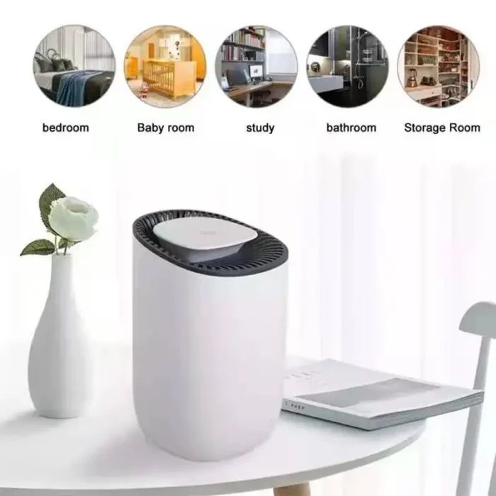 Home Dehumidifier Negative Ion Air Cleaner Energy Saving Air Dryer Low Noise 600ml Water Tank Auto-off Moisture Absorbing - Image 3