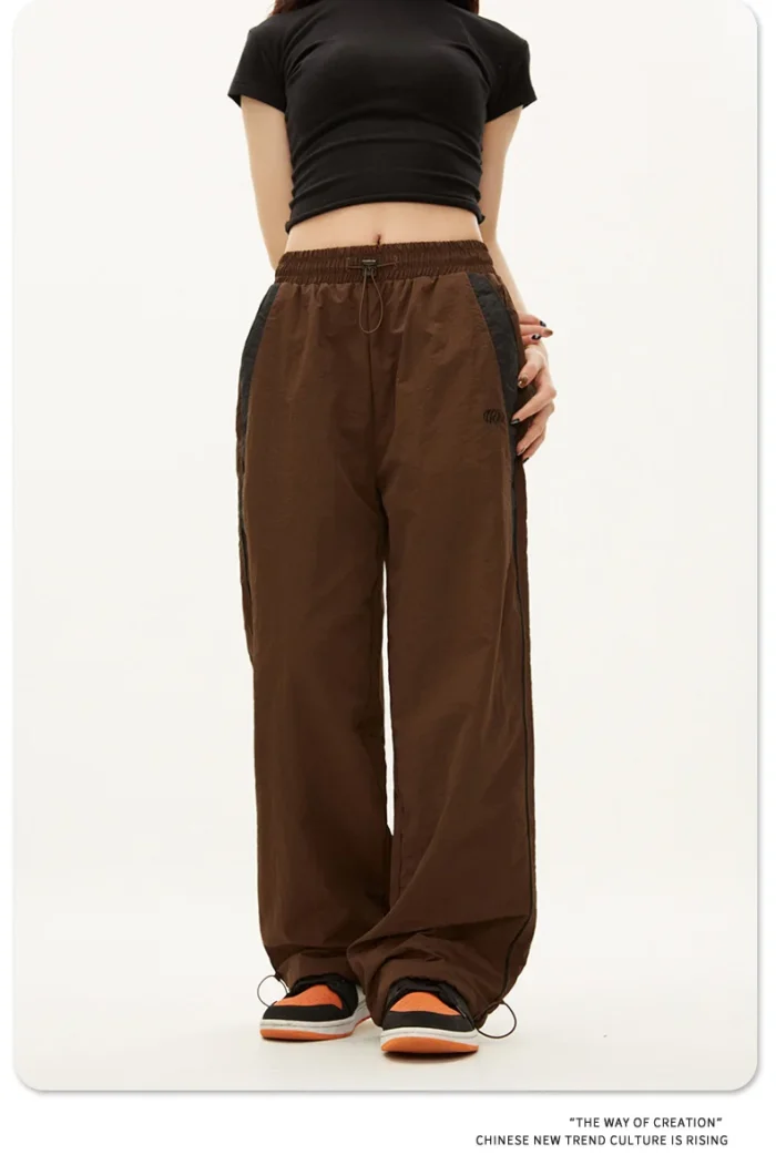 Y2K Vintage Fashion Loose Pant 2024 Casual Street Hip Hop Baggy Pants High Waist Wide Leg Trousers Solid Joggers Women Clothes - Image 5