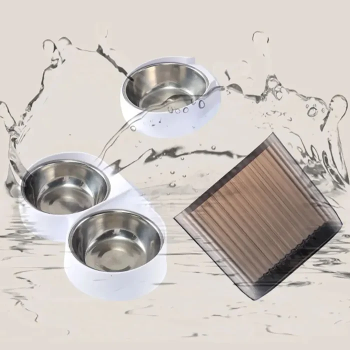 5L Double Bowls Smart Automatic Cat Feeder With Camera Cat Dry Food Video Dispenser Pet Smart Voice Recorder Auto Feeder For Dog - Image 6