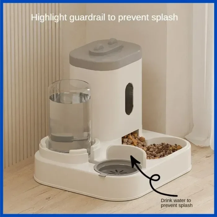 Automatic Feeder Dog Cat Food Bowl With Water Fountain Large Capacity Pet Food Storage Dispenser Container Puppy Pet Accessories - Image 2