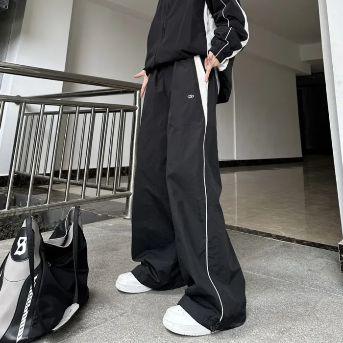Y2K Vintage Fashion Loose Pant 2024 Casual Street Hip Hop Baggy Pants High Waist Wide Leg Trousers Solid Joggers Women Clothes - Image 2