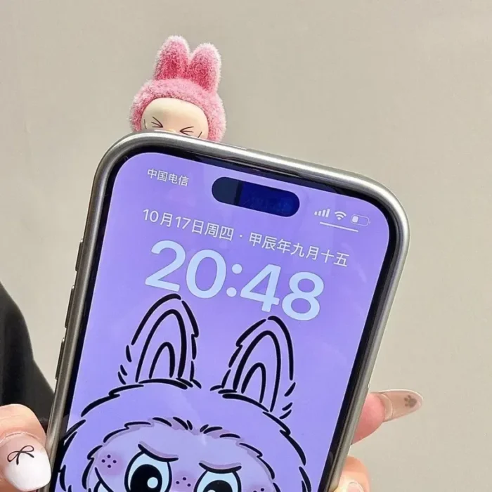 2025 New Ins Cartoon Cute 3d Labubu Handheld Rope Phone 16 Promax Phone Case For iphone 15 14 13 12 11 Pro Max Anti Fall Cover - Image 2