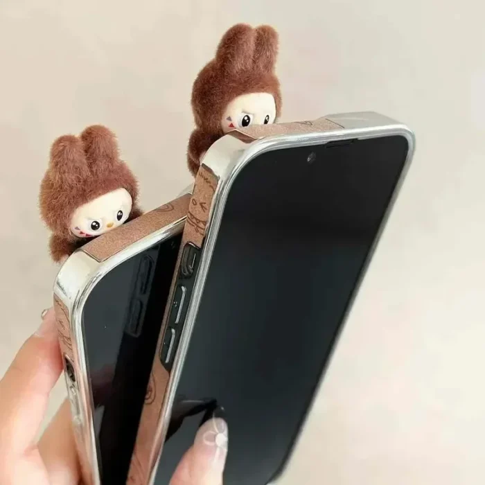 2025 New Ins Cartoon Cute 3d Labubu Handheld Rope Phone 16 Promax Phone Case For iphone 15 14 13 12 11 Pro Max Anti Fall Cover - Image 5