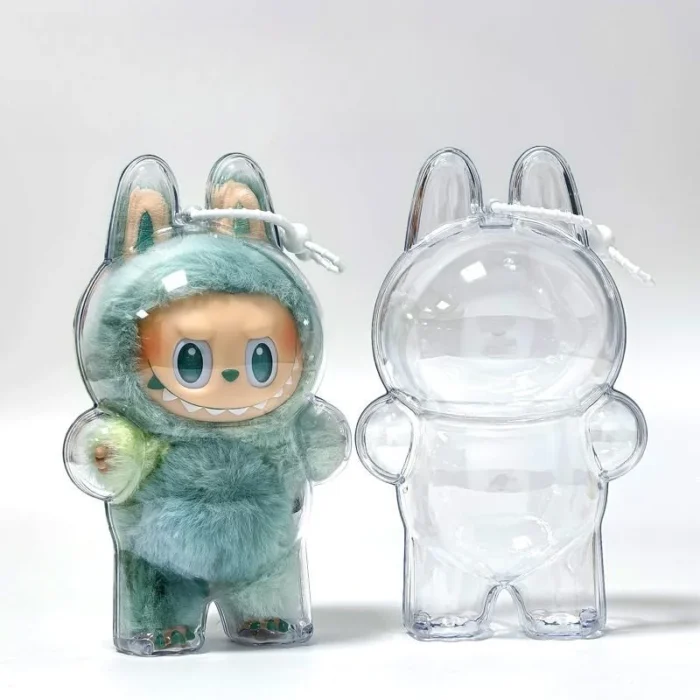 Protective Acrylic Case For Labubu V1/v2/v3  Transparent Portable Organizer Box Mystery Box Storage Case Display Bag